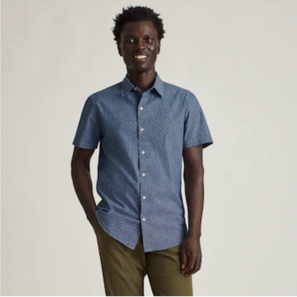 Bonobos Other - Bonobos Polka Dot Button Down Shirt Small Slim Fit Blue Short Sleeve Work Casual